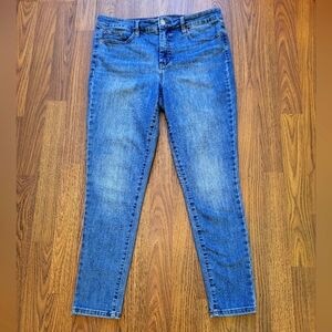 Jessica Simpson High Rise Ankle Denim Blue Jeans Size 10